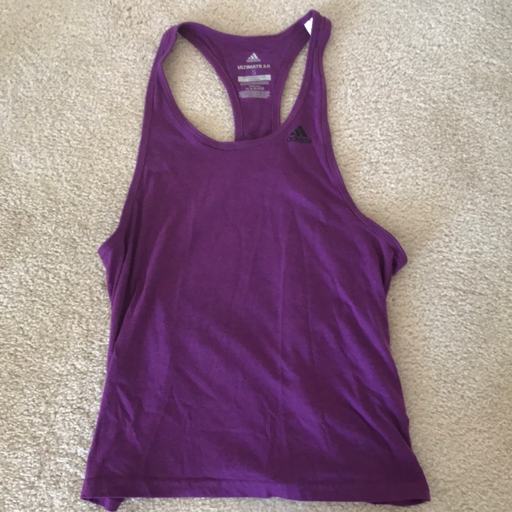Adidas Workout Racerback Purple Tank Top